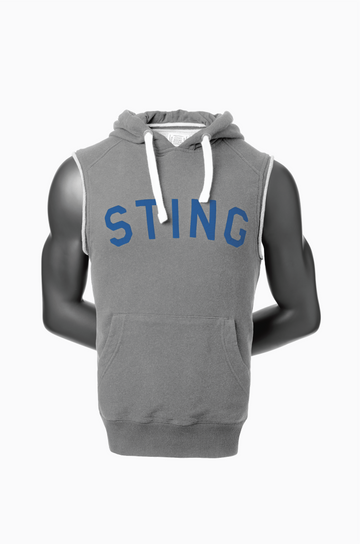 STING Pure Cut Sleeve Hoodie Grey Marl